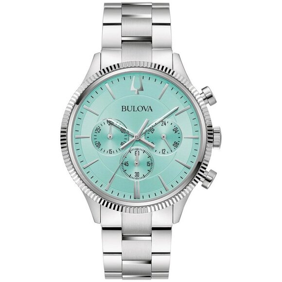 Bulova Men's Classic Chronograph Quartz Silver Watch 42MM 96A323 - Picture 1 of 4